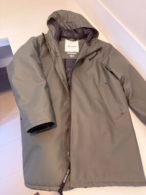 Stutterheim Womens Moss Green Hooded Rain Parka